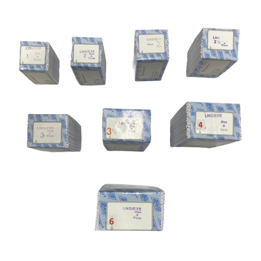 LNG EXE Blue White parcel papers