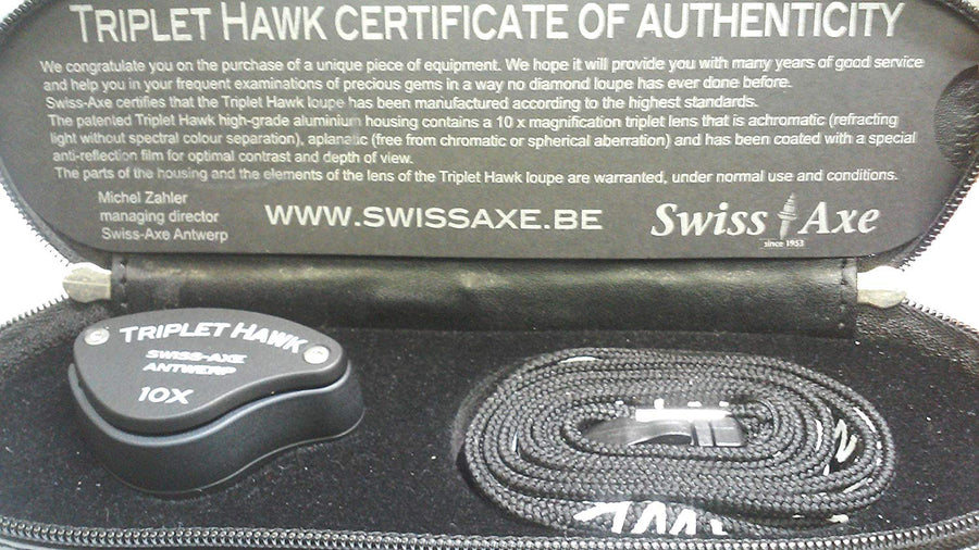 SwissAxe Triplet Hawk 10x loupe